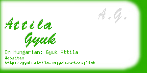 attila gyuk business card